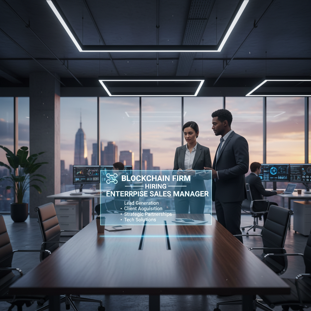 Blockchain Firm Hiring Enterprise Sales Manager 1