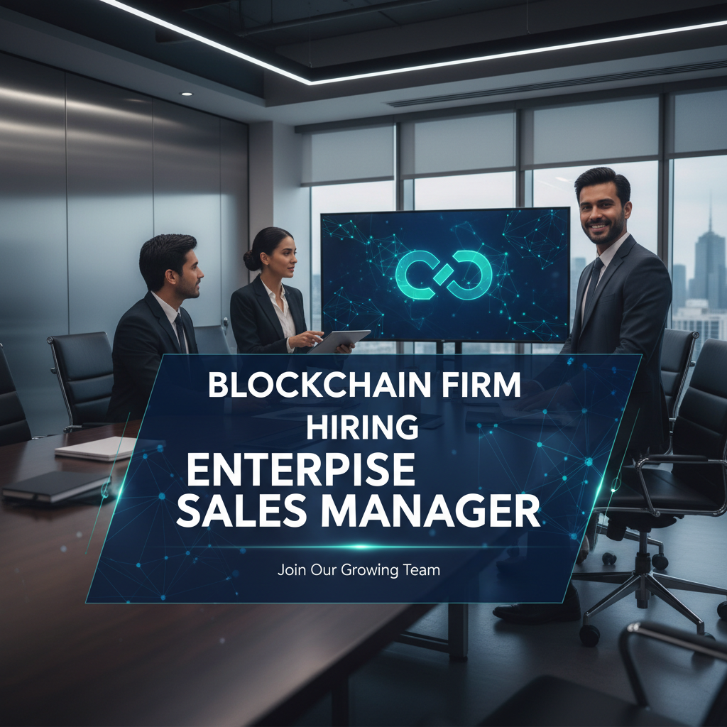Blockchain Firm Hiring Enterprise Sales Manager