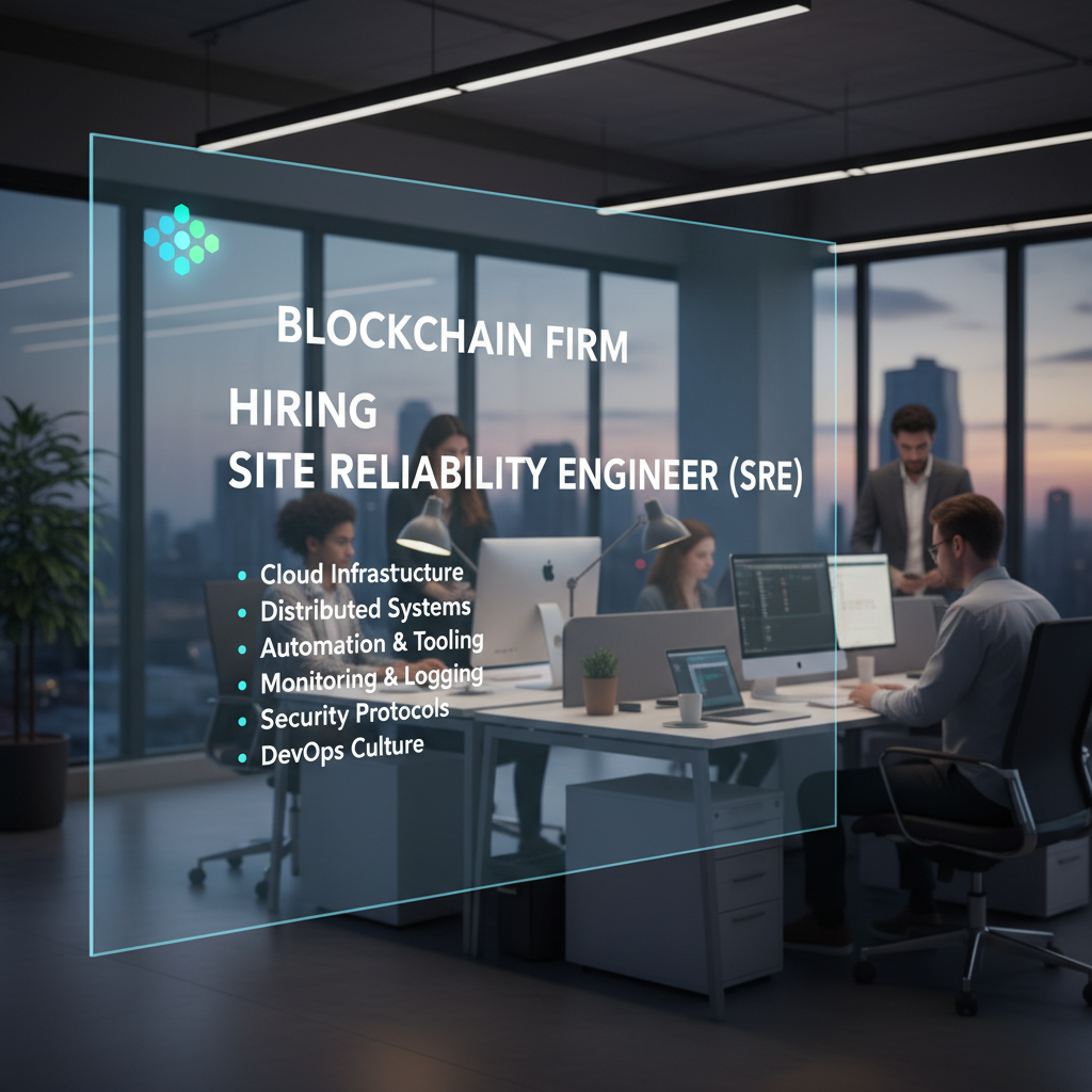 Blockchain Firm Hiring Site Reliability Engineer (SRE) 1