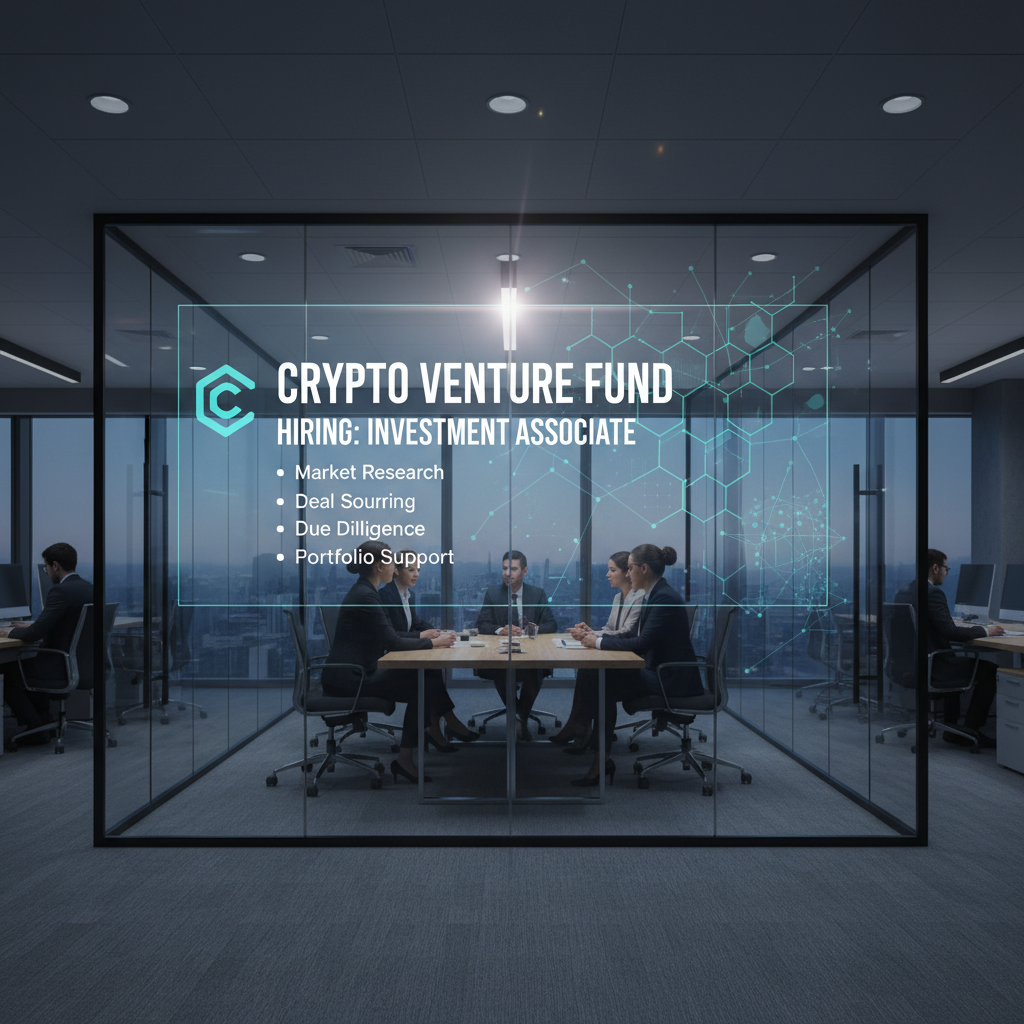 Crypto Venture Fund Hiring Investment Associate