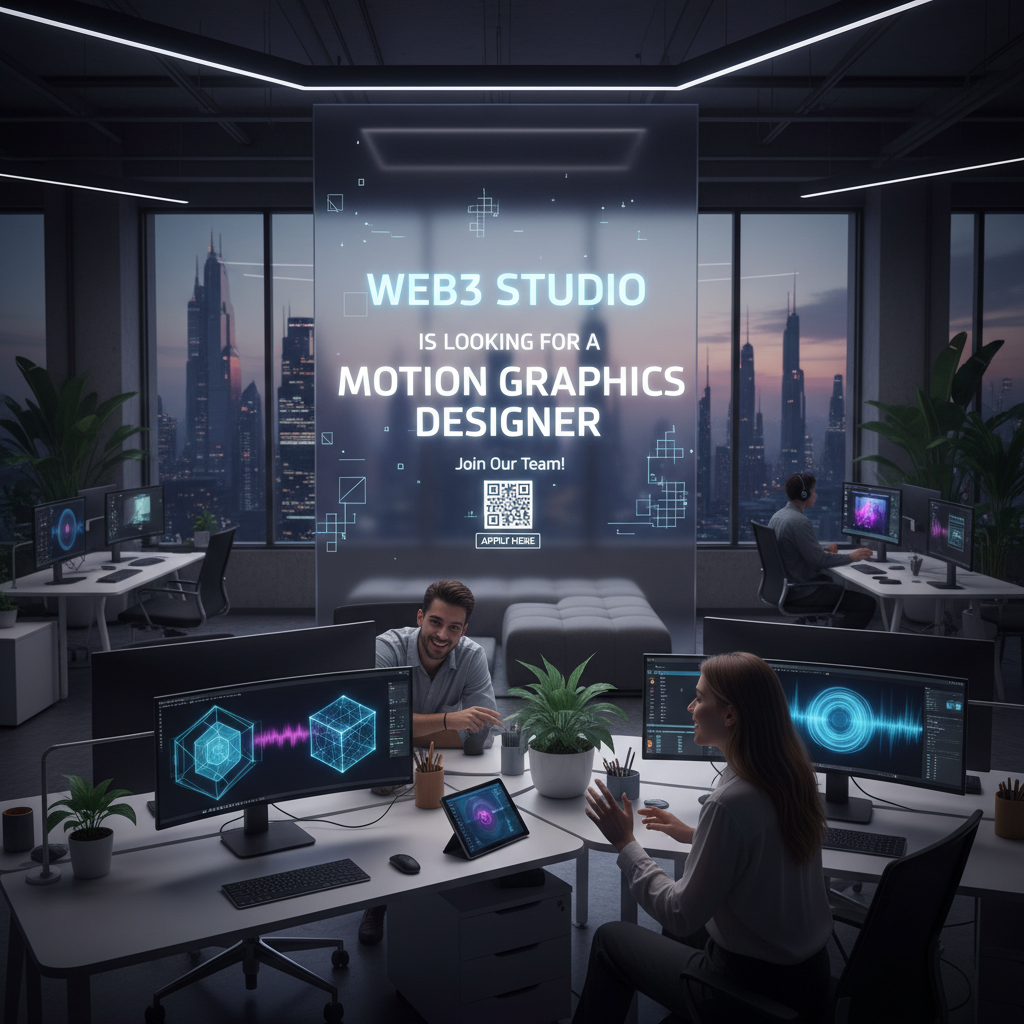 Web3 Studio Looking for Motion Graphics Designer 1