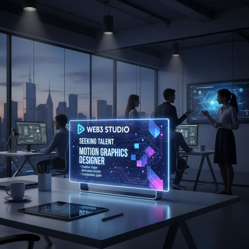 Web3 Studio Looking for Motion Graphics Designer